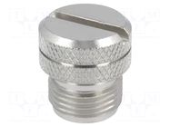 Protection cover; IP67; metal; female M12 connectors AMPHENOL LTW