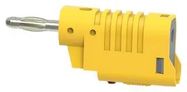 CONN, BANANA, PLUG, 36A, SCREW, YEL