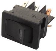 ROCKER SWITCH, SPST, 10A, 125V, BLACK