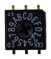 ROTARY CODED SWITCH, HEX COM, 16POS, SMD