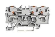 TERMINAL BLOCK, DINRAIL, 3WAYS, 10AWG