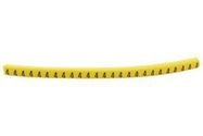 CABLE MARKER, PRE PRINTED, PVC, YELLOW