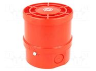 Signaller: sound; siren; 9÷28VDC; 115dB; 140; IP65; red; ABS; 120mA WERMA