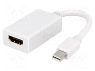 Adapter; HDMI socket,mini DisplayPort plug; white LOGILINK