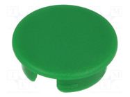 Cap; ABS; green; push-in; round OKW