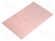 Laminate; FR4,epoxy resin; 1mm; L: 160mm; W: 100mm; Coating: copper 