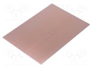 Laminate; FR4,epoxy resin; 1mm; L: 297mm; W: 210mm; Coating: copper 