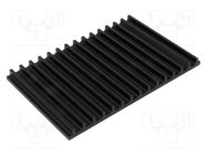 Heatsink: extruded; grilled; black; L: 100mm; W: 159mm; H: 10mm FISCHER ELEKTRONIK