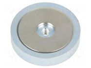 Magnet: permanent; neodymium; 500N; Ø: 40mm; H: 8mm; steel ELESA+GANTER