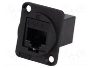 Coupler; FT; Cat: 5e; 8p8c; RJ45 socket,both sides; 19x24mm CLIFF