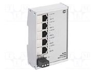 Switch Ethernet; unmanaged; Number of ports: 5; 9÷60VDC; RJ45 HARTING