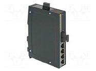 Switch Ethernet; unmanaged; Number of ports: 4; 9÷60VDC; RJ45,SC 