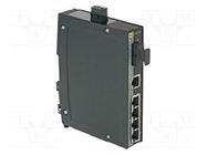 Switch Ethernet; unmanaged; Number of ports: 5; 9÷60VDC; RJ45,SC 