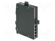 Switch PoE Ethernet; unmanaged; Number of ports: 4; 9÷60VDC; IP30 