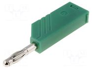 Connector: 4mm banana; plug; 24A; green; non-insulated AXIOMET