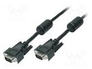 Cable; D-Sub 15pin HD plug,both sides; black; 10m LOGILINK