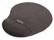 Pad; black; mouse,wrist; gel LOGILINK