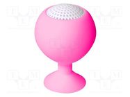 Speaker; pink; 3h; 1.5W; Enclos.mat: silicone LOGILINK