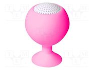 Speaker; pink; 3h; 1.5W; Enclos.mat: silicone 