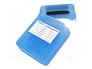 Hard discs housing: 2,5"; for two HDDs; plastic; blue LOGILINK