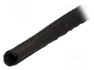 Braid; ØBraid : 70mm; polyamide; black; UL94V-2; Helagaine HEGWS HELLERMANNTYTON