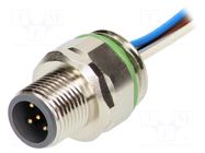 Connector: M12; socket; PIN: 5; male; cables; Thread: M16x1,5; 0.5m CONEC