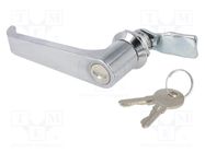 Lock; zinc and aluminium alloy; 21mm; chromium; Key code: 1333 RST ROZTOCZE