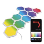 GoSmart LED luminaire Hexagon, 10 parts, 19 W, RGBIC dimmable, WiFi, EMOS