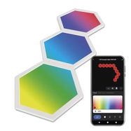GoSmart LED luminaire Hexagon, 3 parts, 1,8W, RGBIC dimmable, WiFi, EMOS