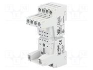 Socket; PIN: 14; 6A; 250VAC; for DIN rail mounting; -40÷70°C RELPOL