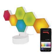GoSmart LED table lamp Hexagon white, 6 parts, RGBIC dimmable, WiFi, EMOS