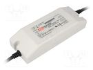 Power supply: switched-mode; LED; 62.4W; 48VDC; 1.3A; 90÷305VAC MEAN WELL