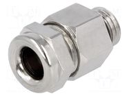 Cable gland; M8; 1; IP68; brass; Body plating: nickel; SKINDICHT® LAPP