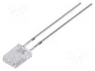 LED; red; rectangular; 2x5x7mm; 1560÷2000mcd; 100°; Front: flat OPTOSUPPLY