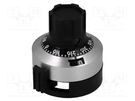 Precise knob; with counting dial; Shaft d: 6.35mm; Ø22.8x23.5mm MENTOR