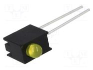 LED; in housing; 3mm; No.of diodes: 1; yellow; 20mA; 60°; 2.1÷2.5V OPTO Plus LED