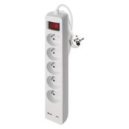 Extension Cord 3 m / 5 sockets / switch / white / 1×USB-A + 1×USB-C / 1.5 mm2, EMOS