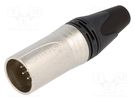 Plug; XLR; male; PIN: 7; straight; for cable; soldering; 5A; 18AWG NEUTRIK