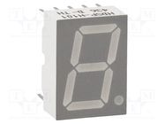 Display: LED; 7-segment; 14.22mm; 0.56"; No.char: 1; red; 0.4÷0.7mcd BROADCOM (AVAGO)