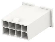 PLUG HOUSING, 8POS, POLYAMIDE, WHITE