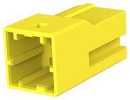 RCPT HOUSING, 2POS, PBT GF, YELLOW