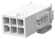 RCPT HOUSING, 6POS, PA, NATURAL