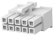 RCPT HOUSING, 10POS, NYLON, WHITE