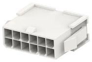PLUG HOUSING, 12POS, PA, WHITE