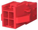 RCPT HOUSING, 4POS, PA 6.6, RED