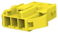 RCPT HOUSING, 3POS, PA 6.6, YELLOW