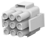 CONN HOUSING, PLUG, 9POS, 3ROW, 6.35MM