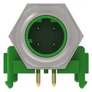 SENSOR CONN, PLUG, 4POS, M12, PANEL