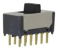 SLIDE SWITCH, DPDT, 0.02A, 20V, TH