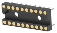 DIP SOCKET, GOLD, 20POS, 2.54MM